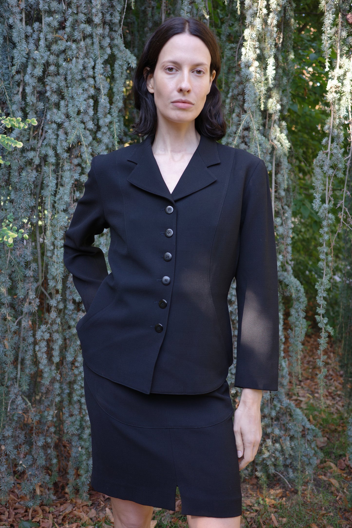 ALAÏA — Skirt suit, c. 1980s